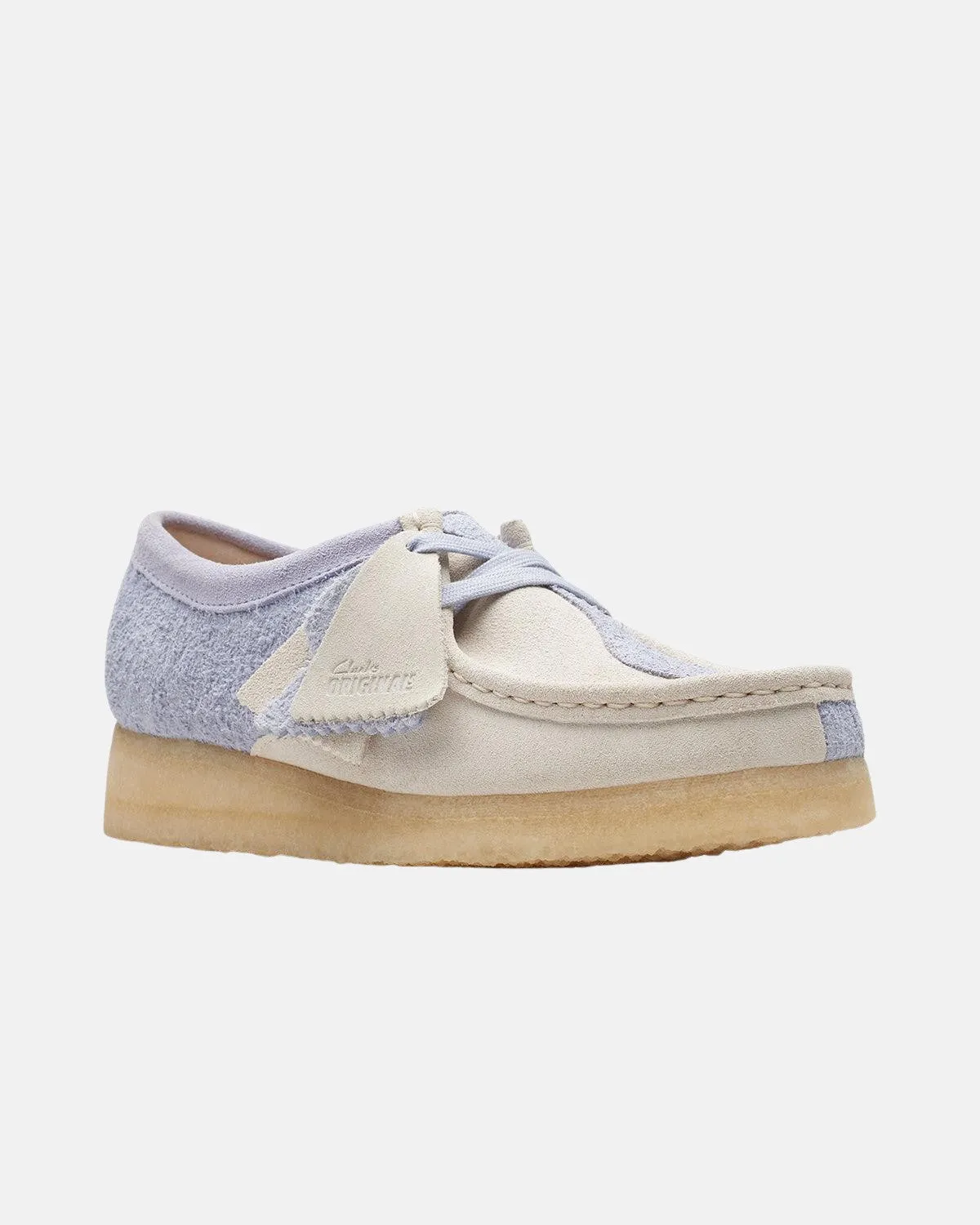 CLARKS ORIGINALS WOMENS WALLABEE SHOES CLOUD GREY COMBI