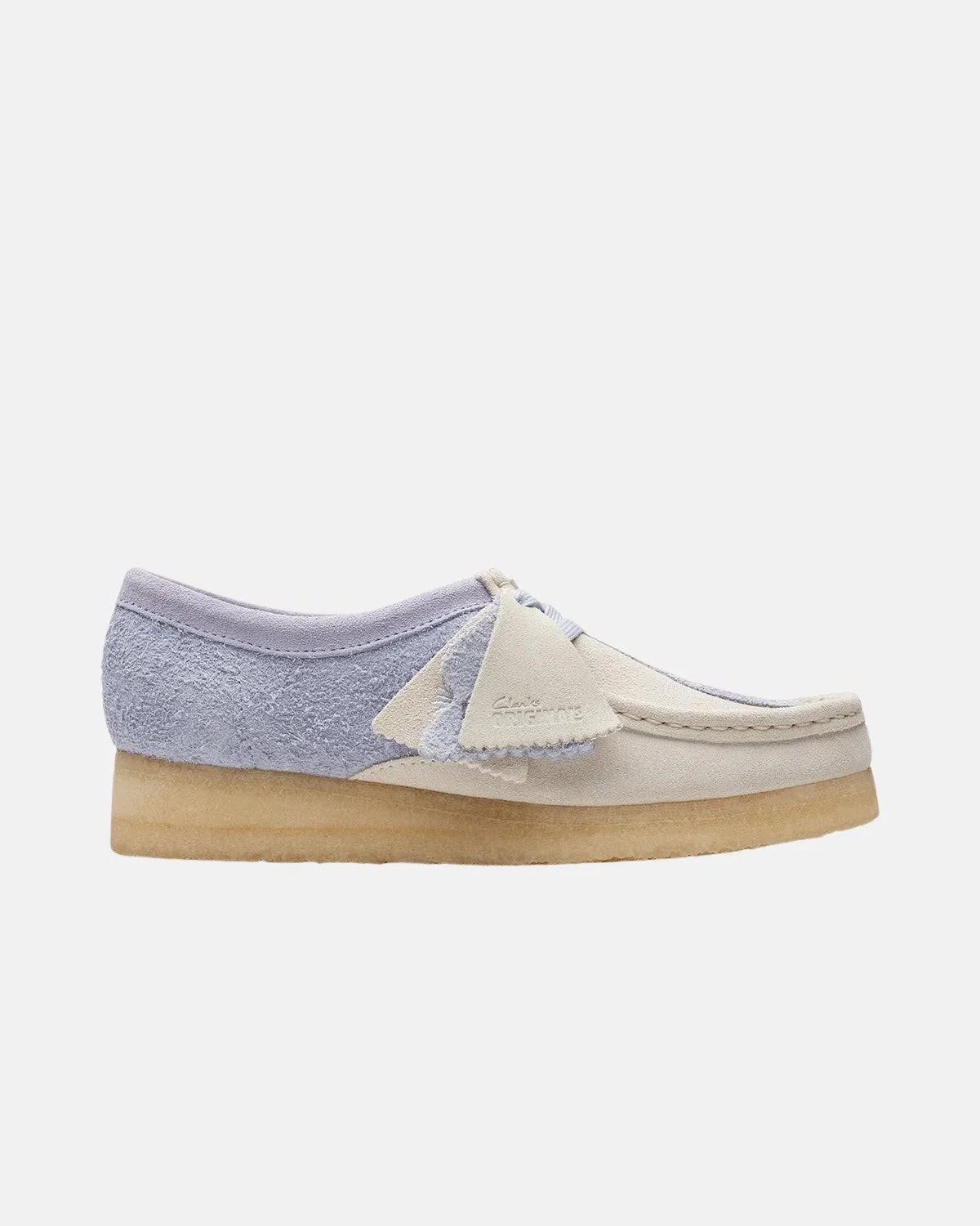 CLARKS ORIGINALS WOMENS WALLABEE SHOES CLOUD GREY COMBI