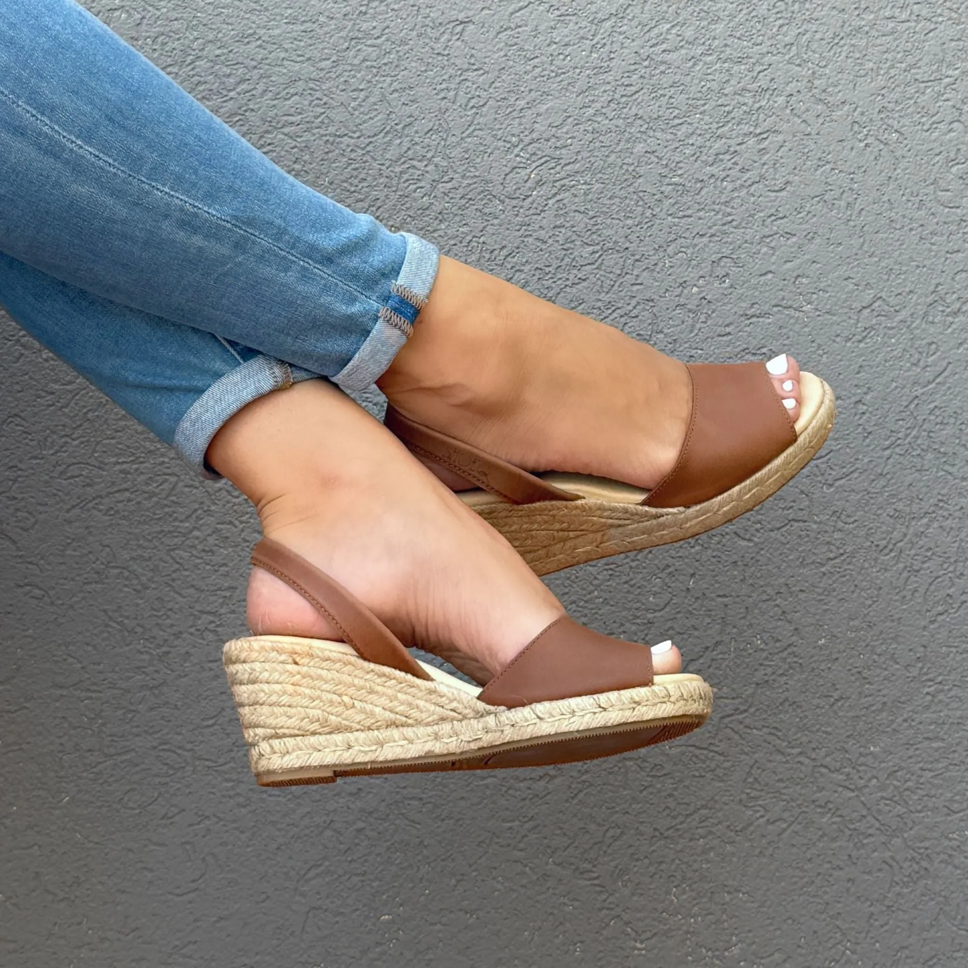 Classic Espadrille Wedge in Chocolate