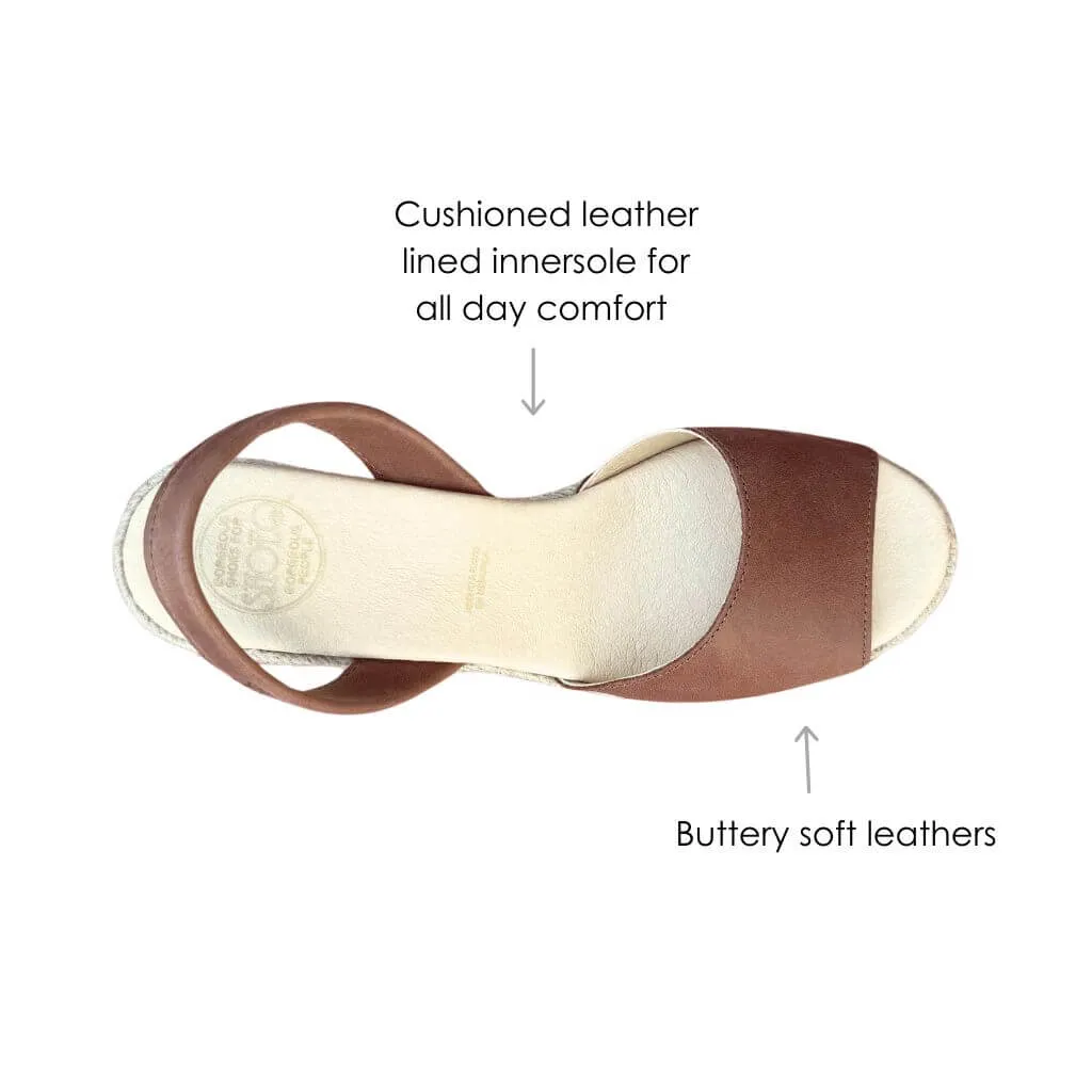 Classic Espadrille Wedge in Chocolate