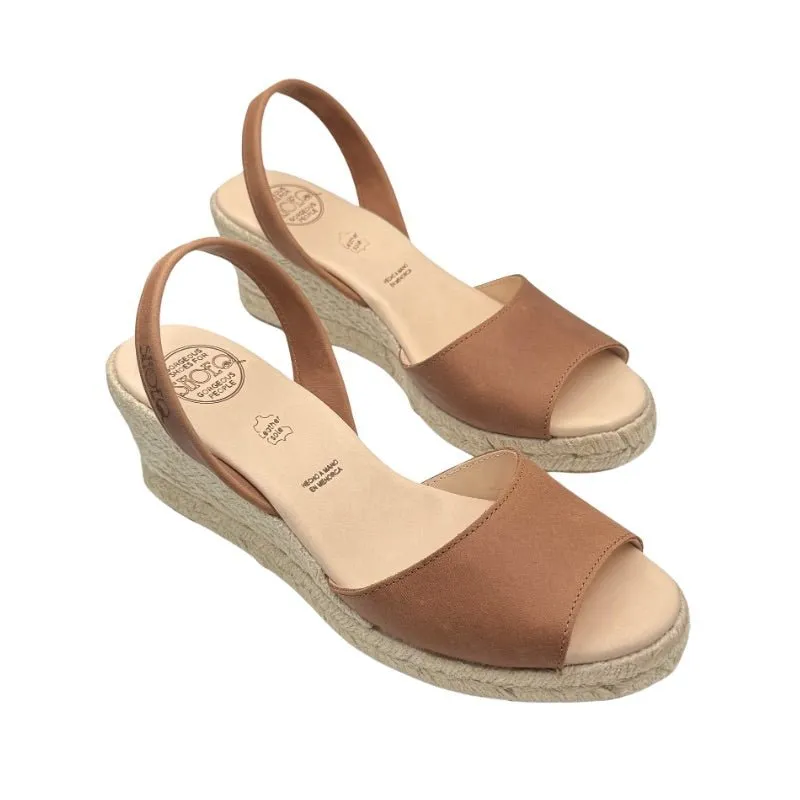 Classic Espadrille Wedge in Chocolate