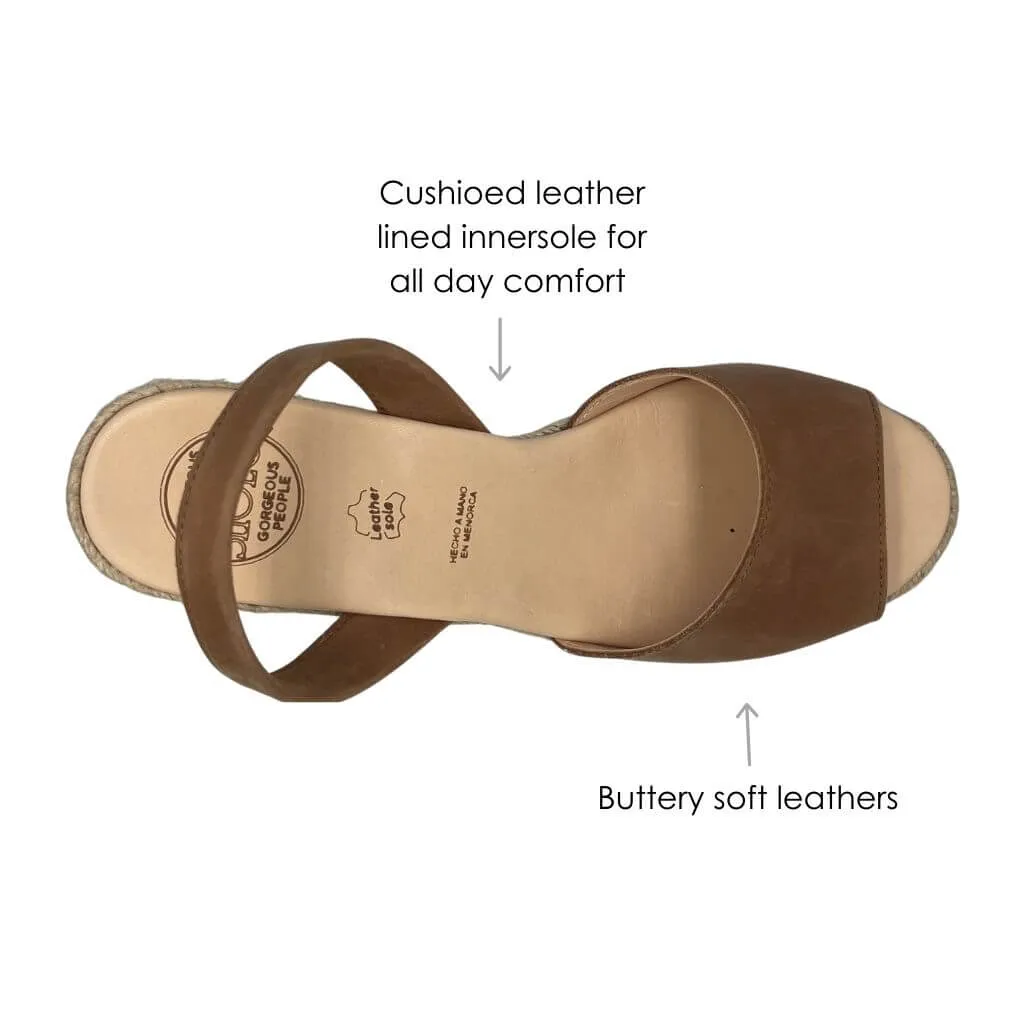 Classic Espadrille Wedge in Mocha