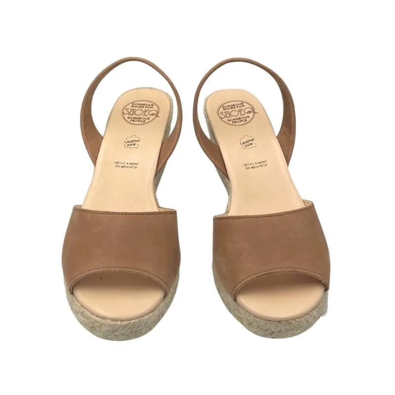 Classic Espadrille Wedge in Mocha