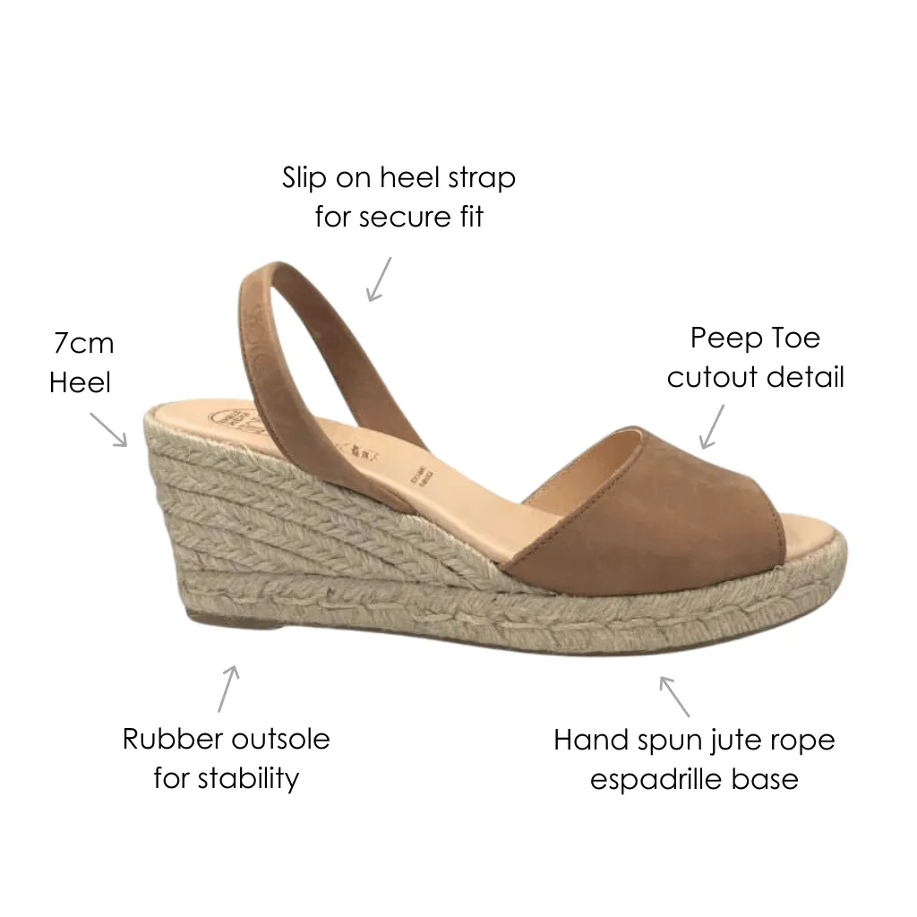 Classic Espadrille Wedge in Mocha