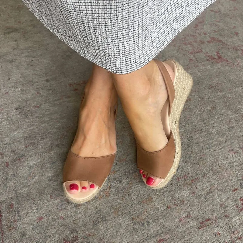 Classic Espadrille Wedge in Mocha