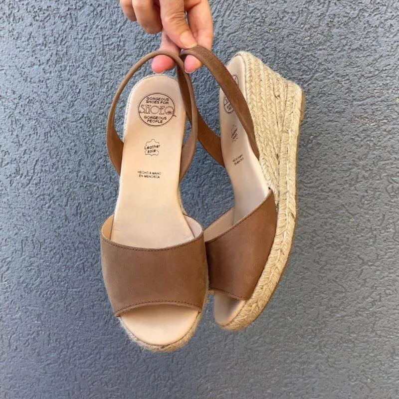 Classic Espadrille Wedge in Mocha