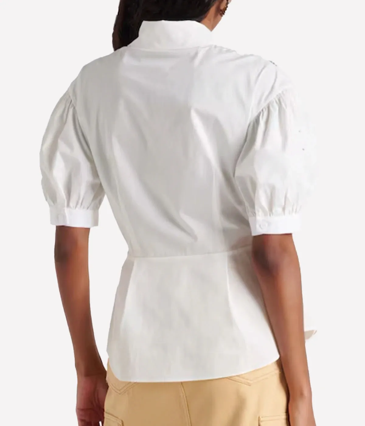 Cotton Embellished Top in White