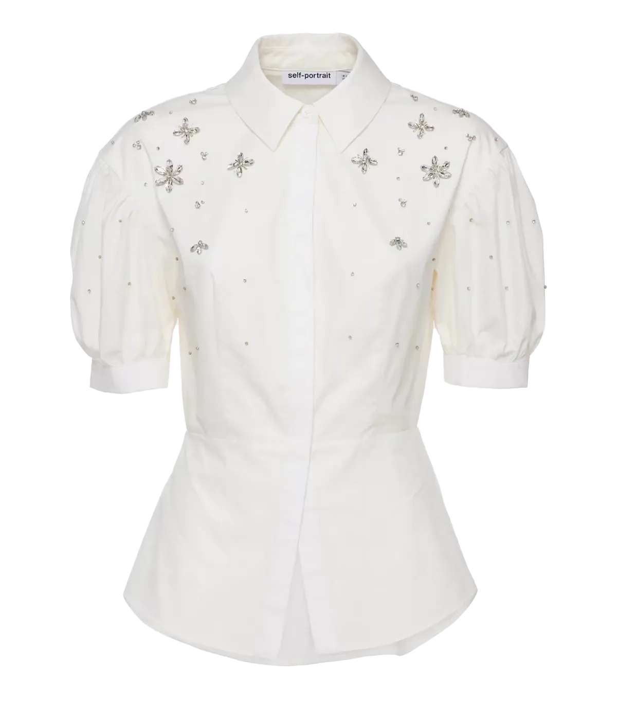 Cotton Embellished Top in White