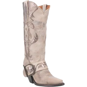Dan Post Ladies Sydney White Leather Western Boots DP4204