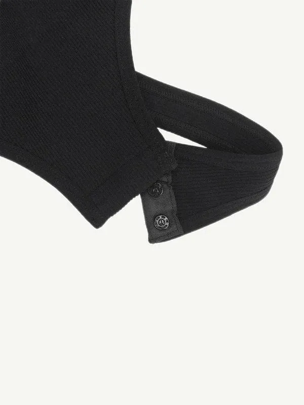 Deep V Neck Tummy Control Thong Shapewear Bodysuit