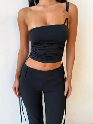 DRAKE CROP TOP BLACK