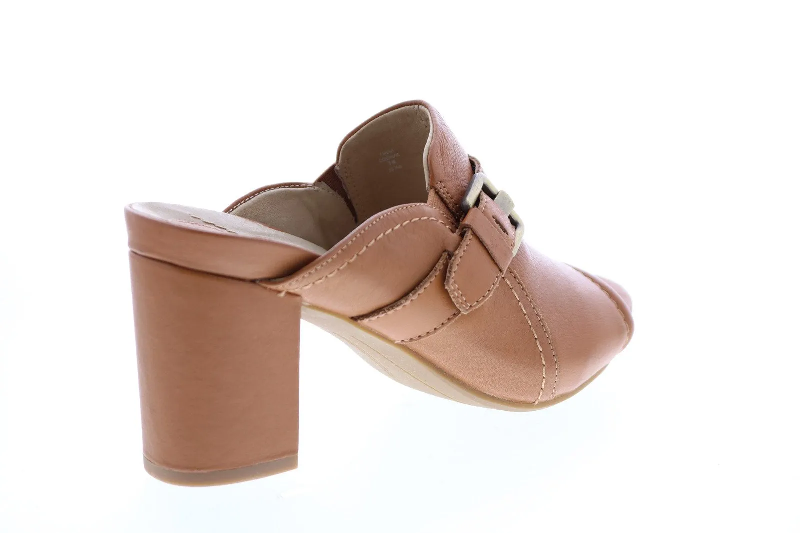 Earthies Trevi Soft Leather Womens Brown Hook & Loop Pumps Heels Shoes