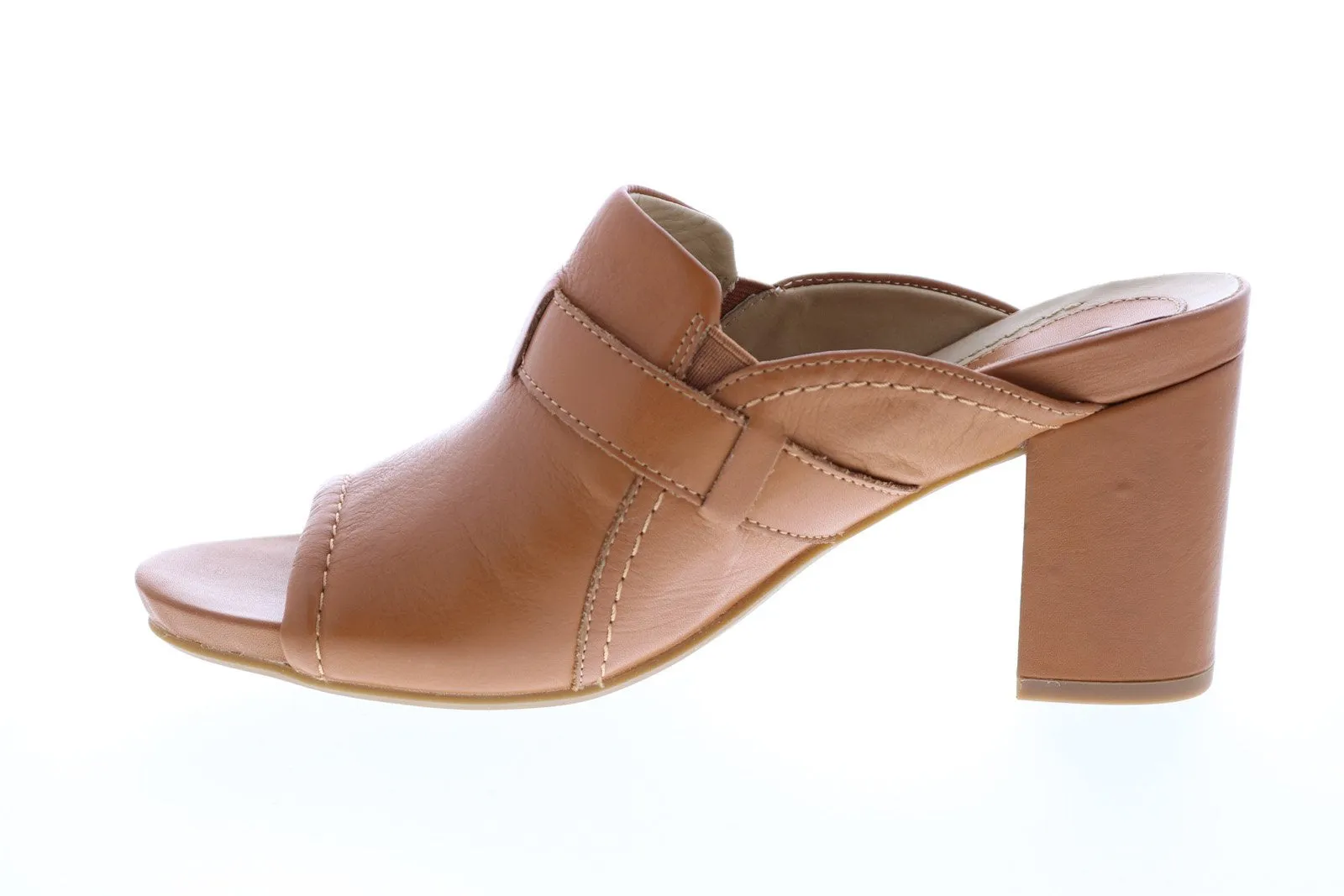 Earthies Trevi Soft Leather Womens Brown Hook & Loop Pumps Heels Shoes
