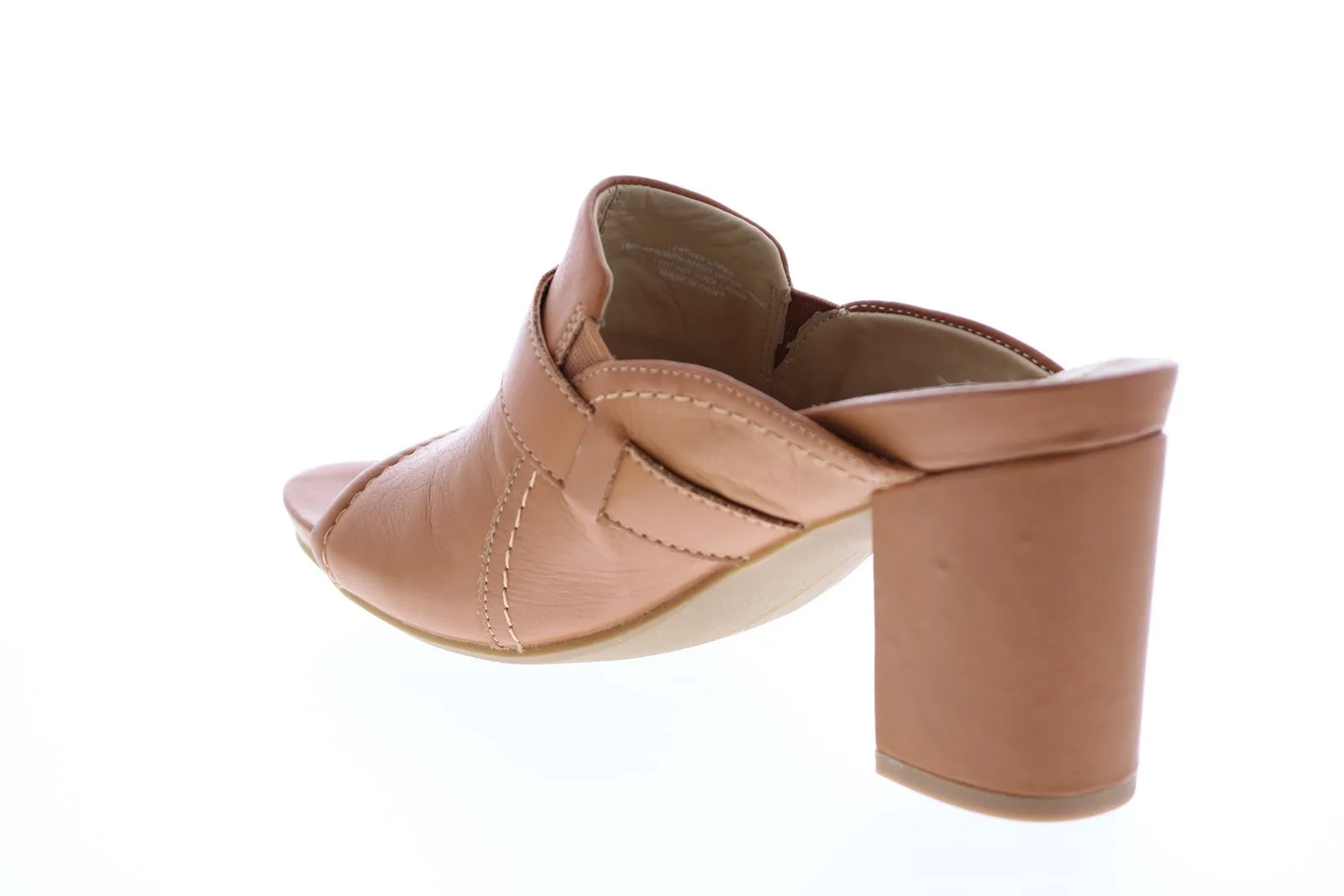 Earthies Trevi Soft Leather Womens Brown Hook & Loop Pumps Heels Shoes