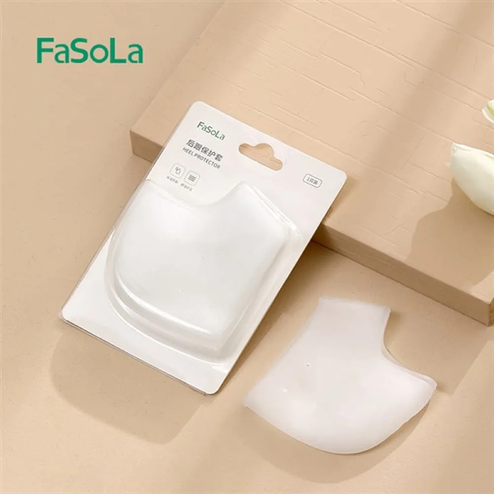 FaSoLa Heel Protectors - White, 10*8cm, 1 Pair
