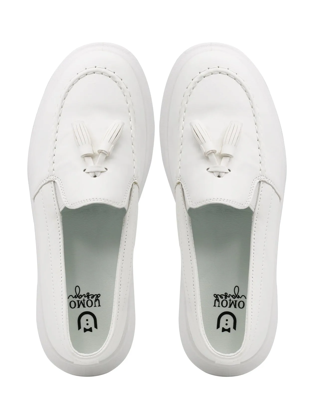 FAUX LEATHER TASSEL SNEAKERS