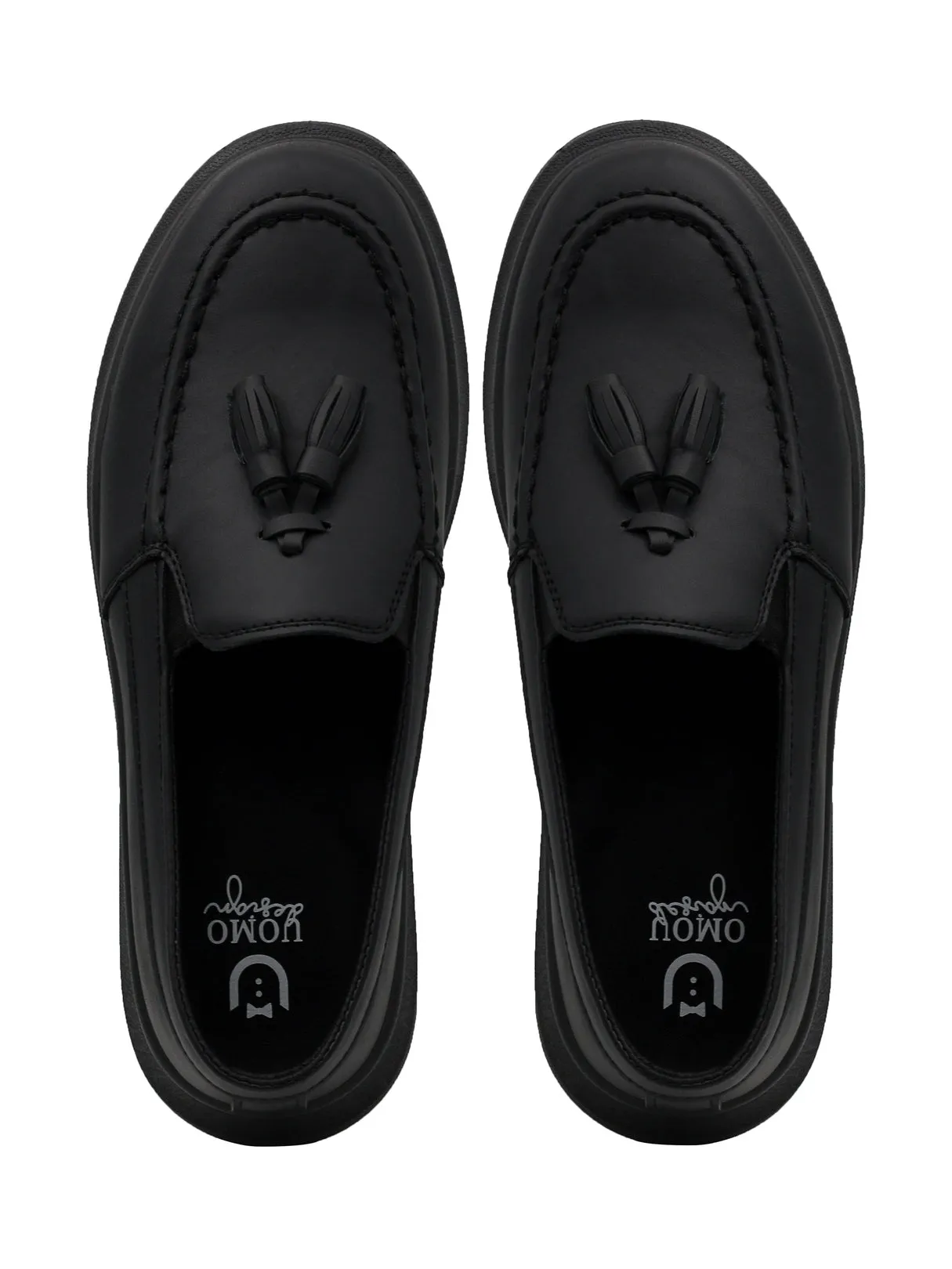 FAUX LEATHER TASSEL SNEAKERS