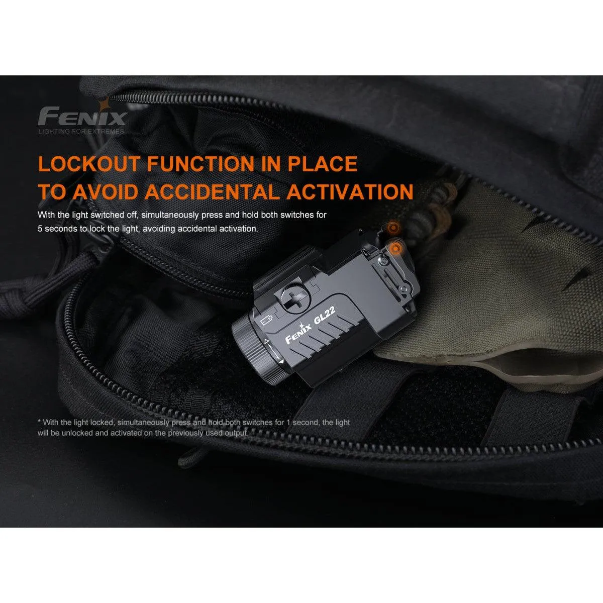 FENIX GL22 TACTICAL LIGHT WITH RED LASER SIGHT