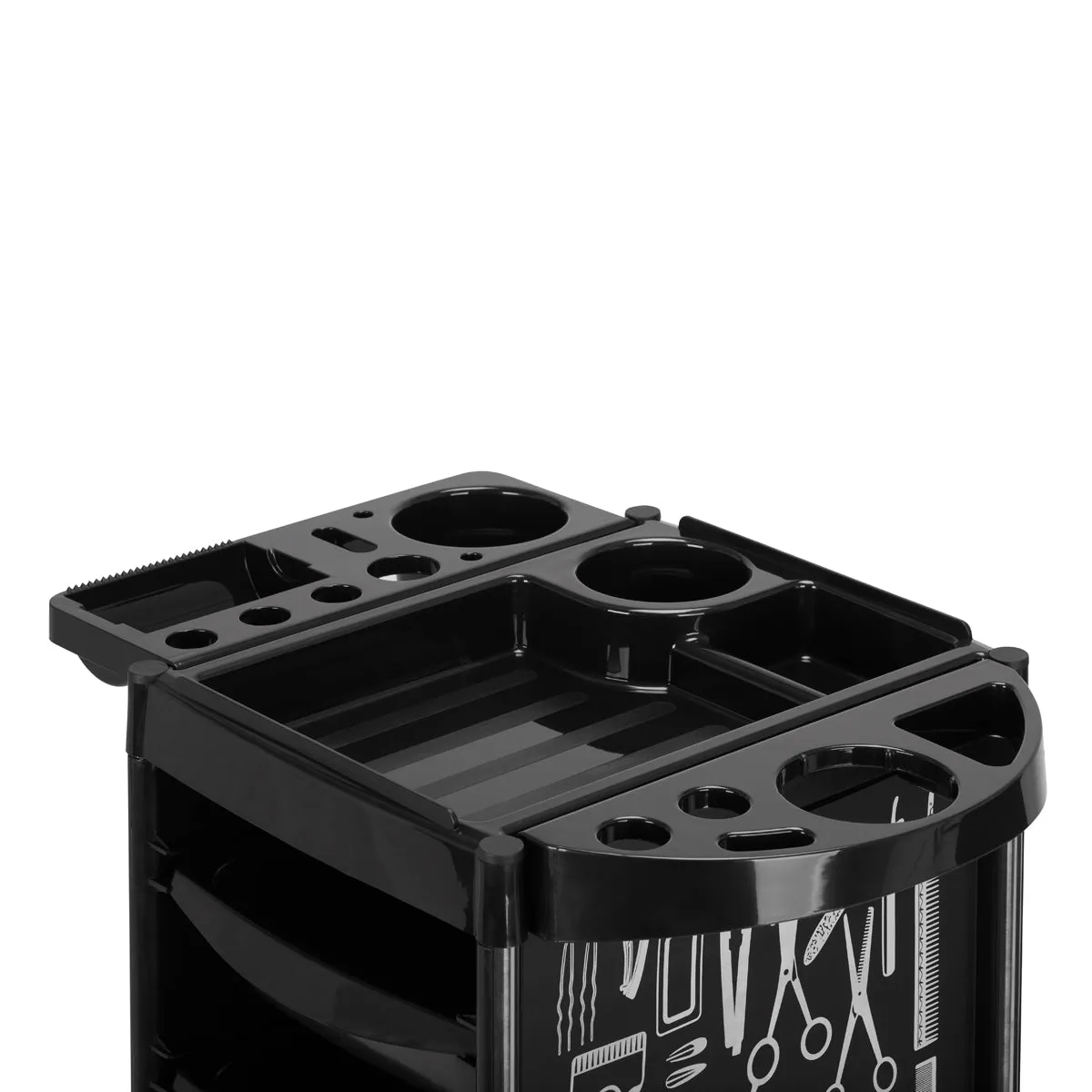 GABBIANO HAIRDRESSER TROLLEY X11-9 BLACK GRAPHICS
