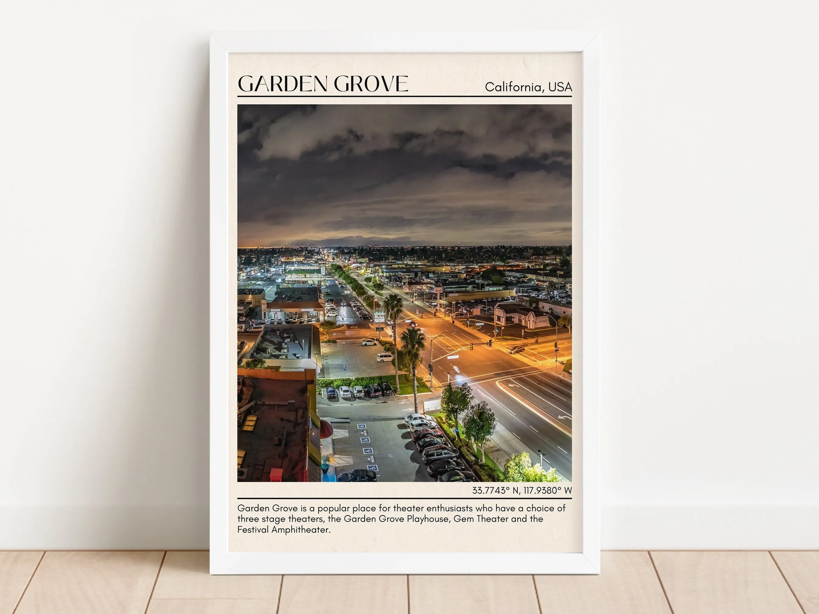 Garden Grove Minimal Wall Art, California, USA