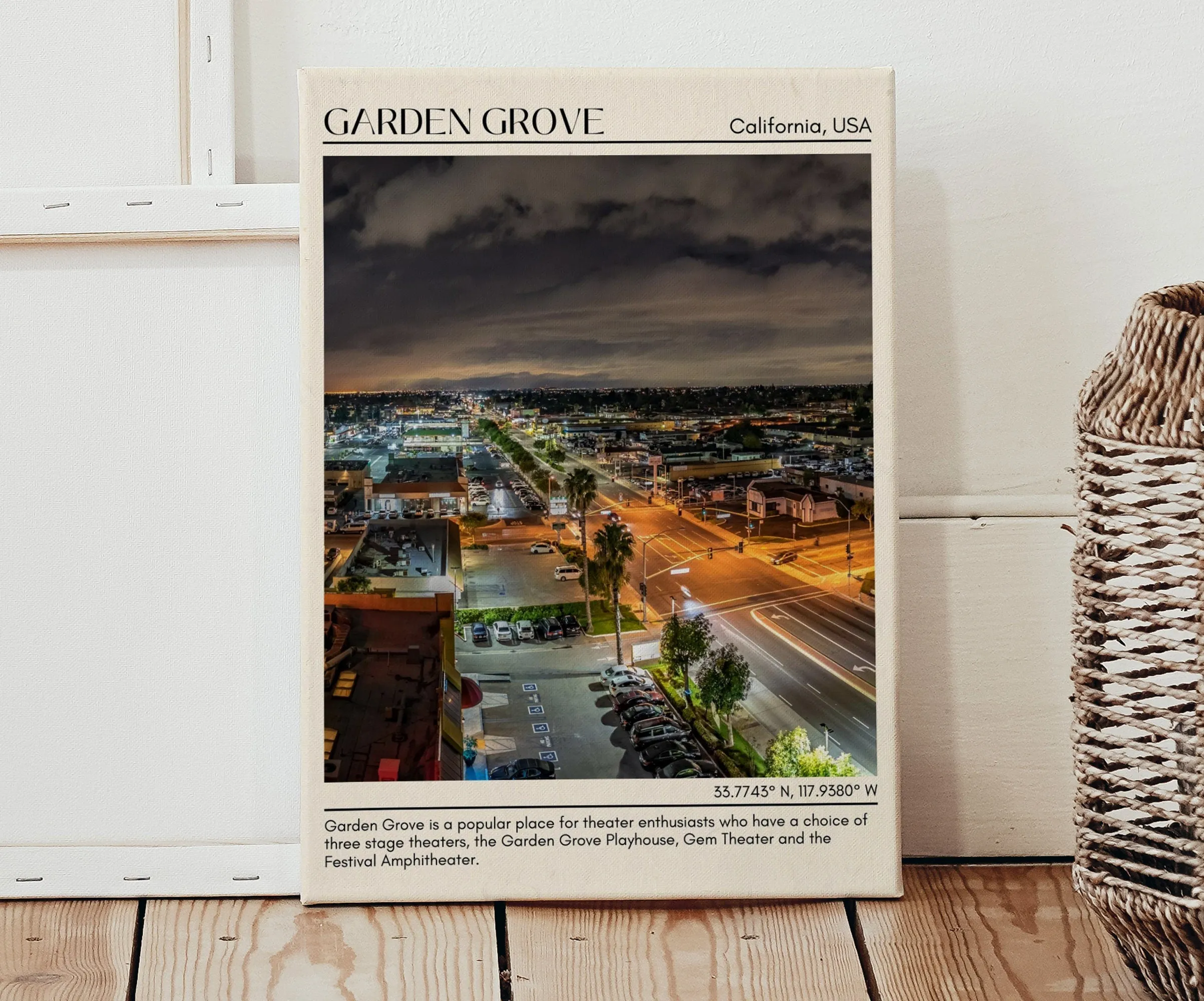 Garden Grove Minimal Wall Art, California, USA