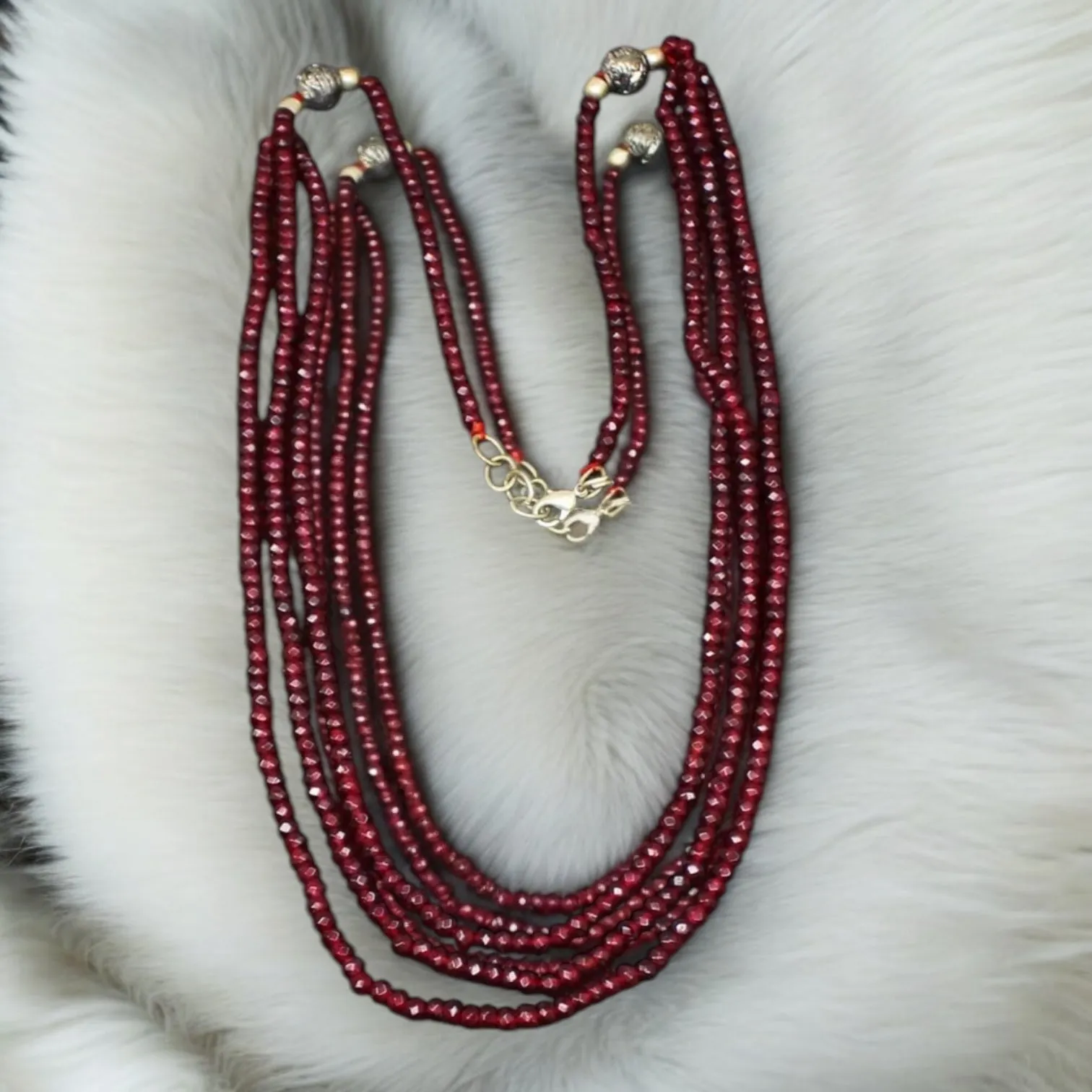 Garnet Beaded Necklace