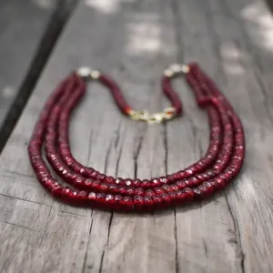 Garnet Beaded Necklace