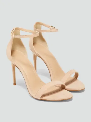 Gesa Open Toe Stiletto Heels with Ankle Strap