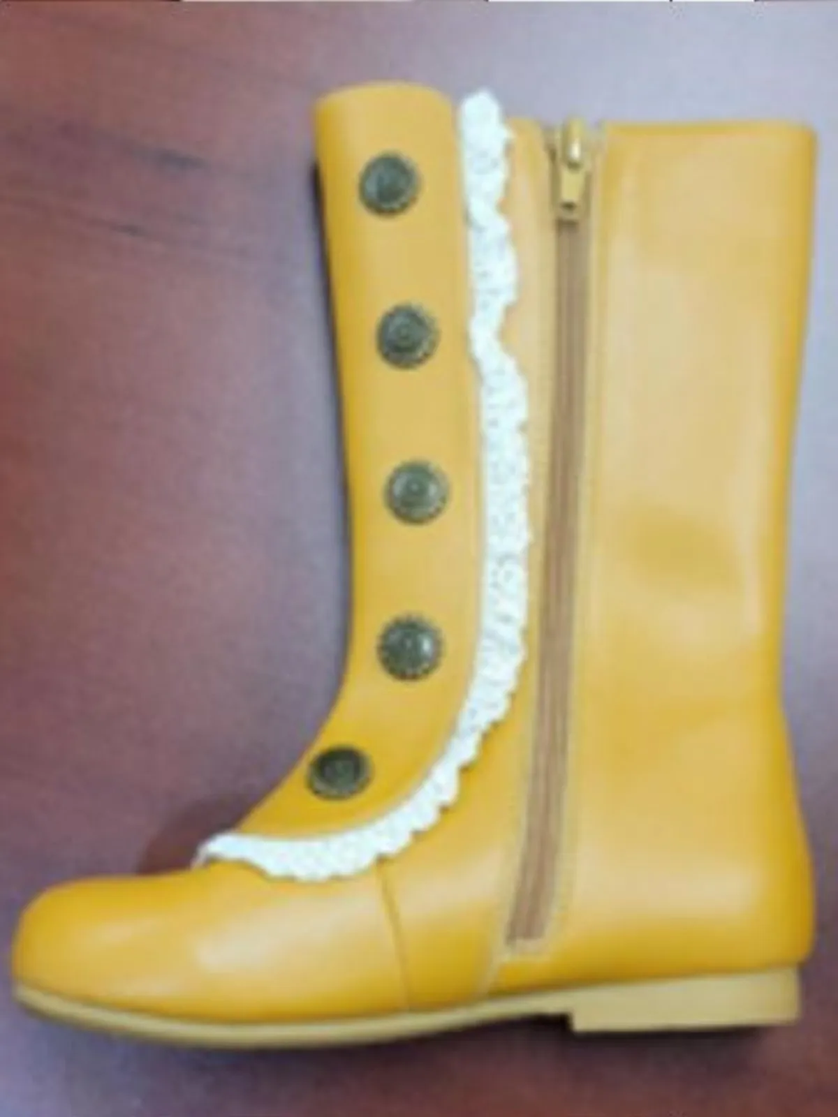 Girls Military Style Lace Ruffle Trimmed Boots  By Liv and Mia