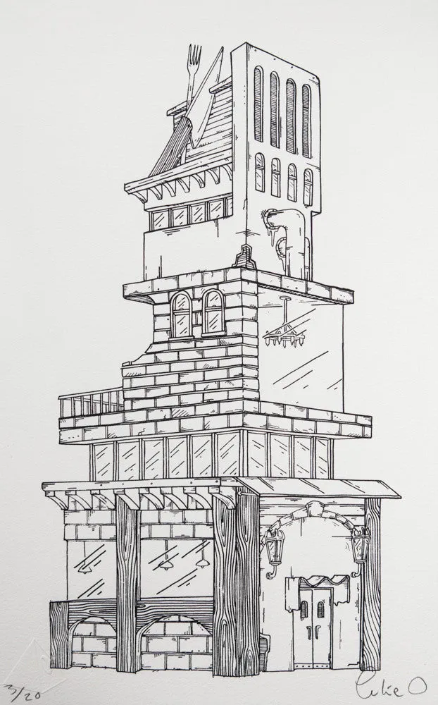 Golden Diner - Unframed