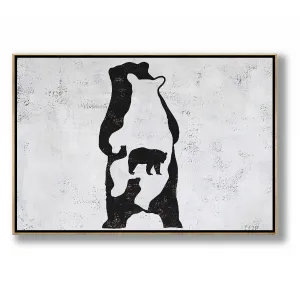 Horizontal Abstract Bear Painting H264H