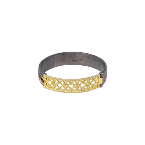 HUGGIE BRACELET WITH GOLD SCROLLS