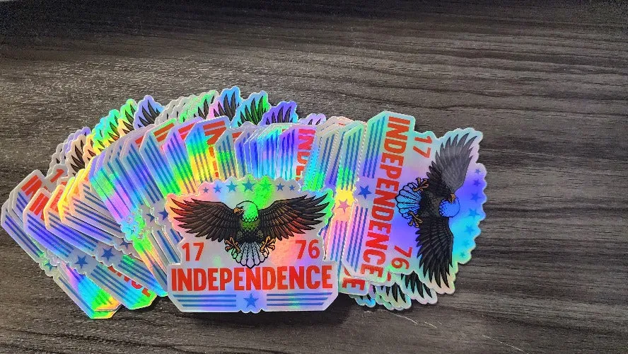 Independence 1776 Holographic Stickers