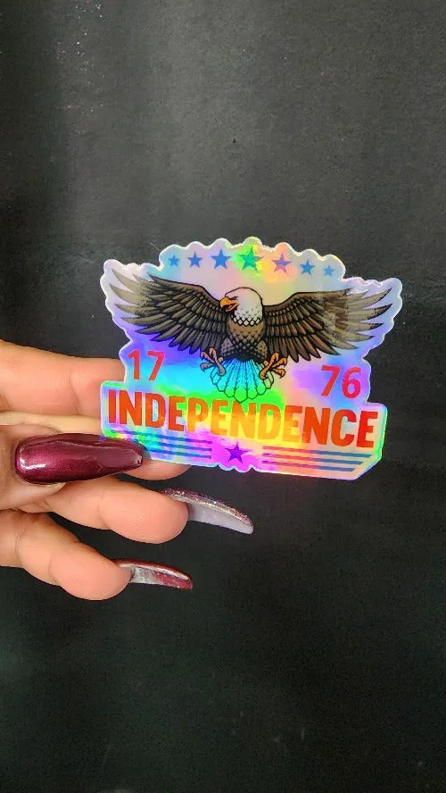 Independence 1776 Holographic Stickers