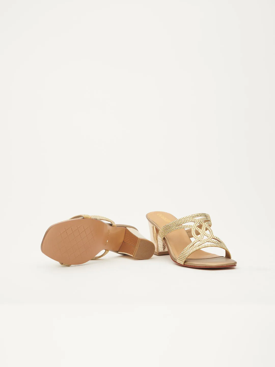 INTERTWINED DIAMANTE HEELS
