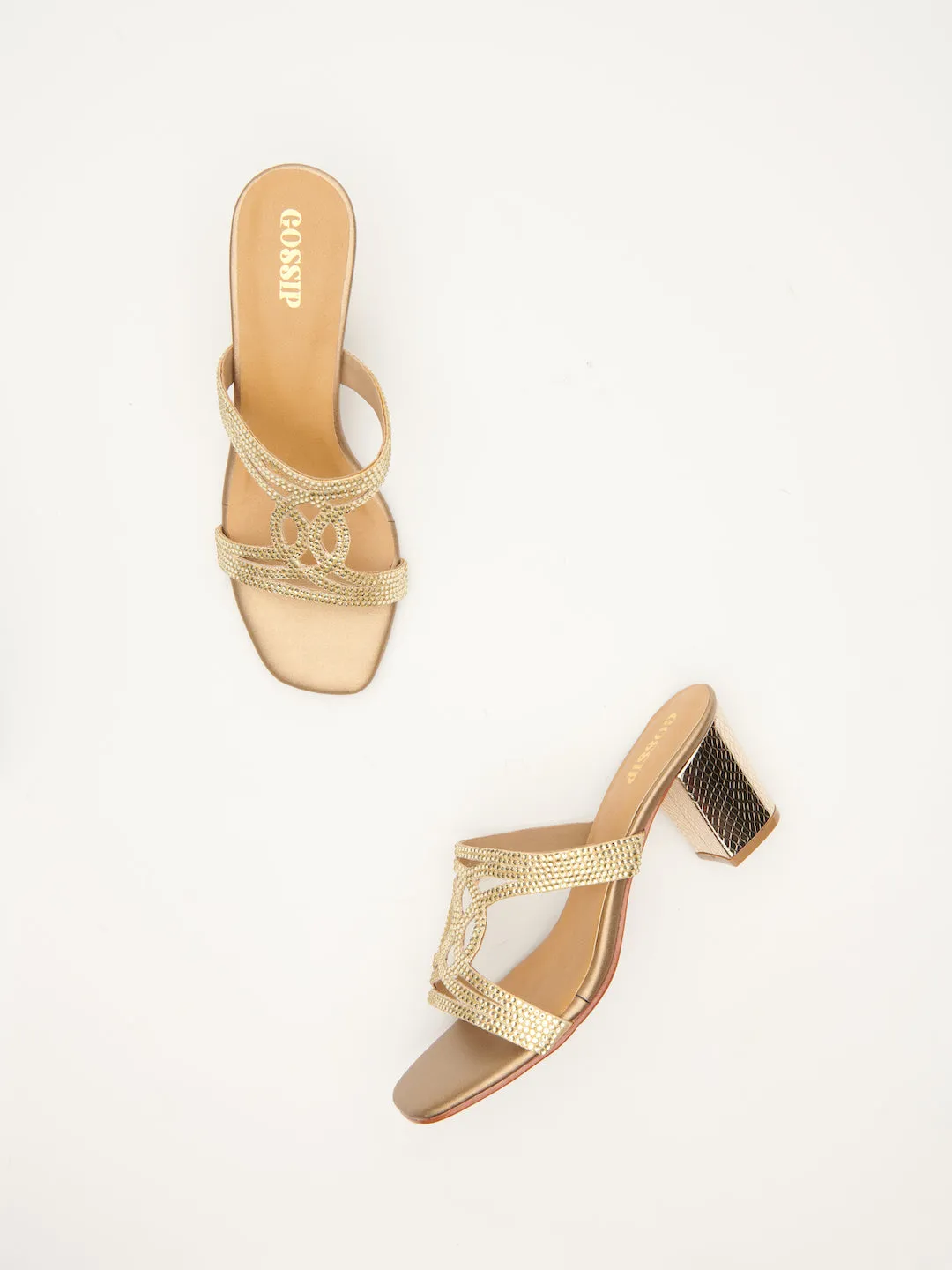 INTERTWINED DIAMANTE HEELS