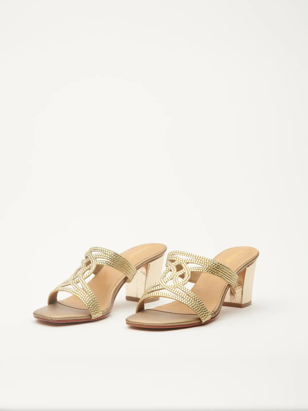 INTERTWINED DIAMANTE HEELS