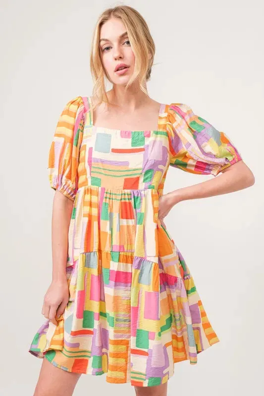 It's Geometric Mini Dress