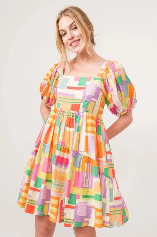 It's Geometric Mini Dress