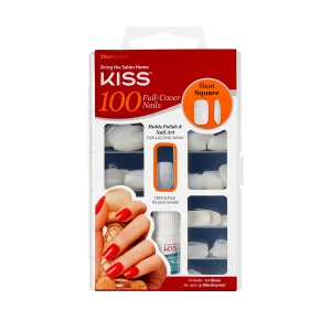 KISS 100 Full-Cover Nail Kit Short Square 100PS14 (S20.M4)