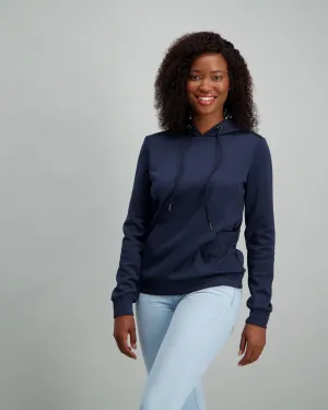 Ladies Hooded Fleece Top - Navy