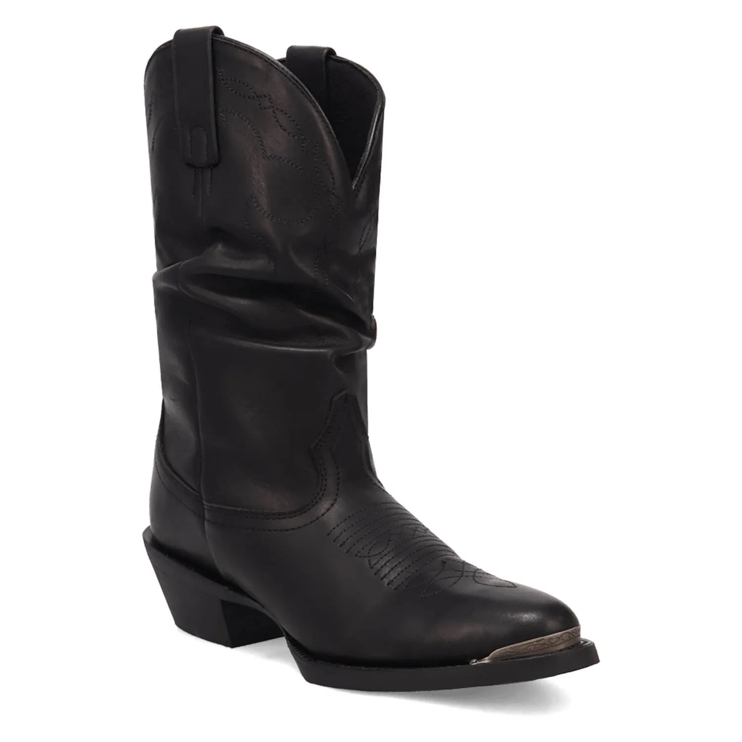 Laredo Womens Lazy River Black Leather Cowboy Boots 7.5 M
