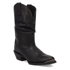 Laredo Womens Lazy River Black Leather Cowboy Boots 7.5 M