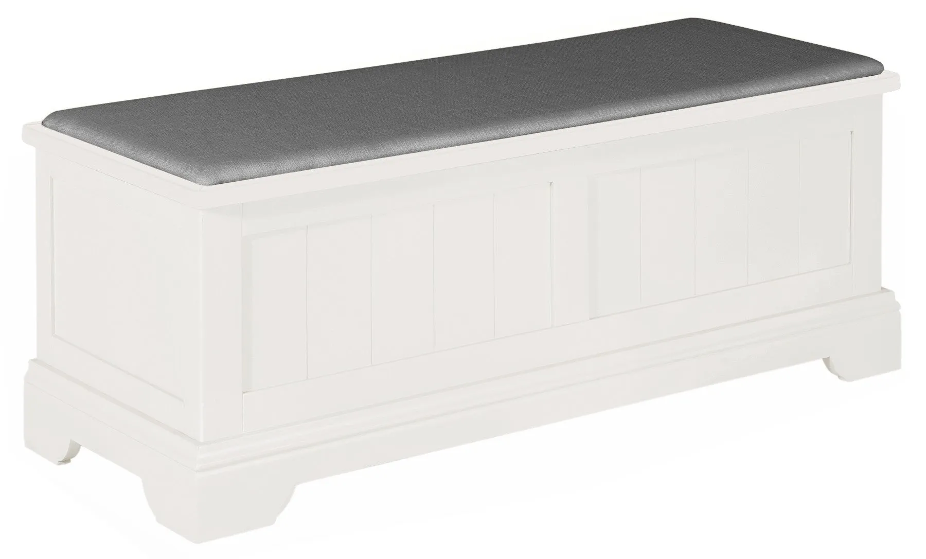 Lilibet Grey Upholstered Ottoman
