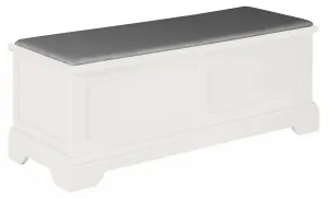 Lilibet Grey Upholstered Ottoman