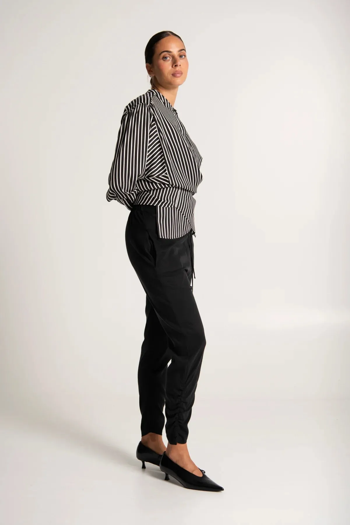 Lounge The Label Slim Leg Crozet Pants - Black