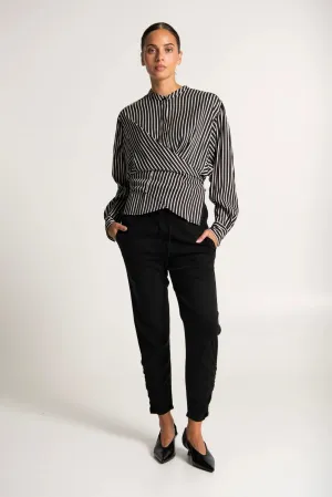 Lounge The Label Slim Leg Crozet Pants - Black