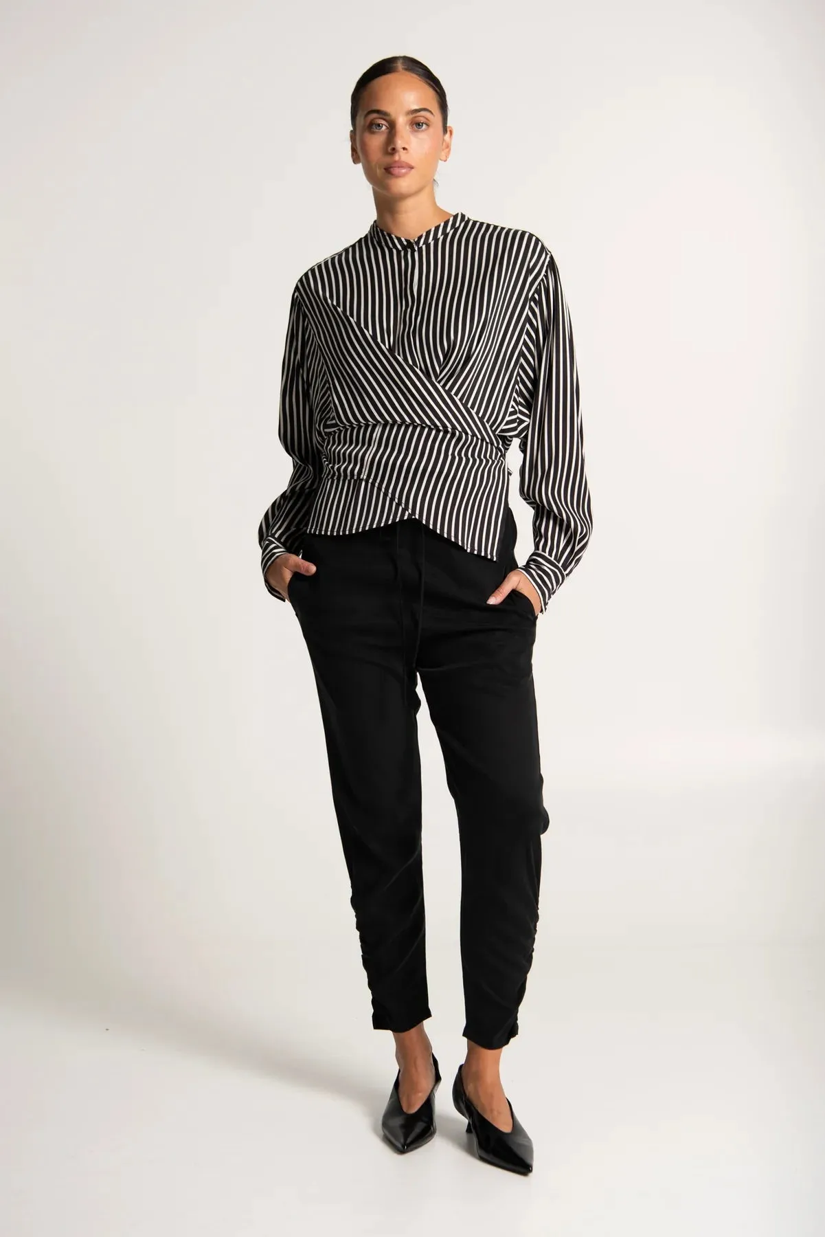 Lounge The Label Slim Leg Crozet Pants - Black