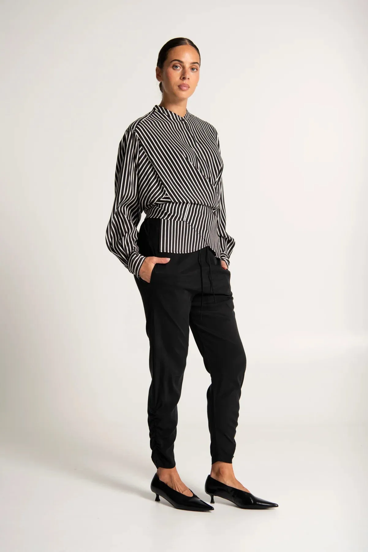 Lounge The Label Slim Leg Crozet Pants - Black