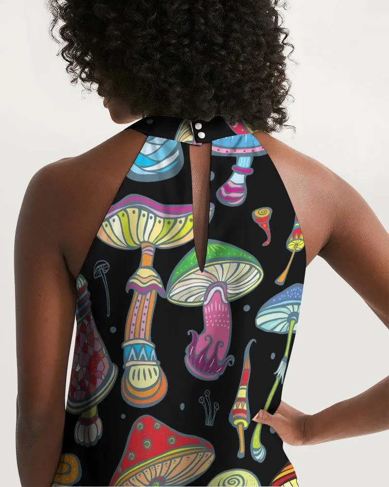 Magic Mushrooms Halter Dress